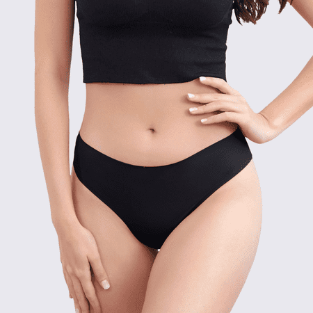 Fulorrnie Underwear for Women Seamless Tummy Control Comfort High Waisted Panty Period Waistband Stretchable Moisture Wicking Panties  Black  XXXL