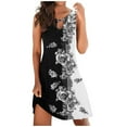 thumbnail image 3 of Summer Casual Floral Print Sleeveless Sundress, 3 of 7