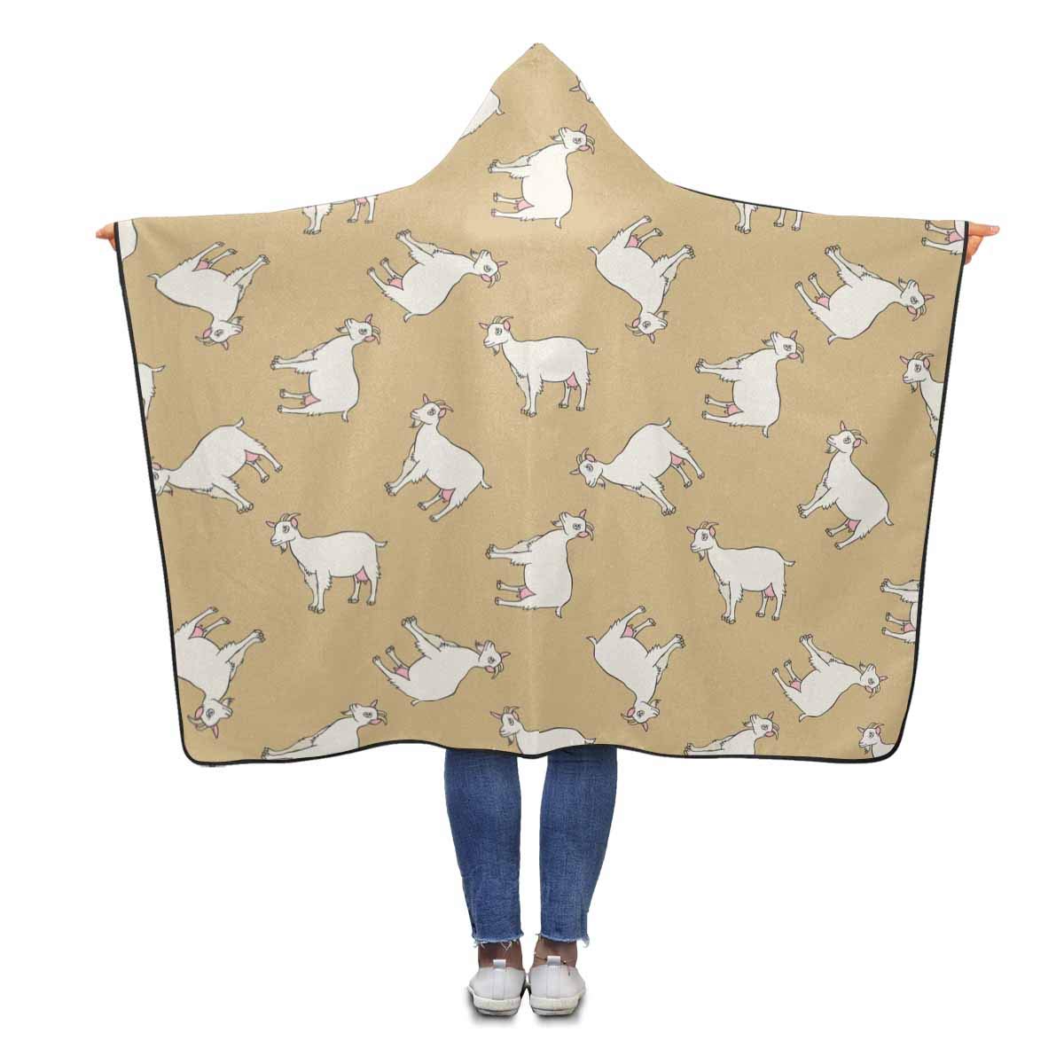 HATIART Cute White Sheep Throw Hooded Blanket 56x80 inches Adults Girls