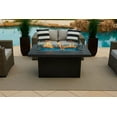 thumbnail image 6 of 50" Rectangular Concrete Smokeless Fire Pit for Patio, Table W/ Glass Guard and Crystals in Gray (50" Rectangular Gray, Cobalt Blue), 6 of 6