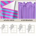 thumbnail image 5 of Swag Valance Curtains for Windows, Purple Striped Light Filtering Kitchen Curtains with Rod Pocket, Geometric Pink Vertical Solid Rainbow Window Treatment Valances for Living Room, 36x36 - 2 PCS, 5 of 9