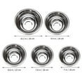 thumbnail image 2 of SASABAXI Silver Stainless Prep Bowl Rounded Lip Serving Bowl for Adults 1Pack, 2 of 8
