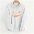thumbnail image 3 of Halloween Hoodies for Women Graphic Printed Long Sleeved Hooded Pullover Shirts Fall Funny Long Sleeve Loose Sweatshirt with Pockets, 3 of 5