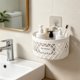 thumbnail image 5 of Free And Effortless Plastic Hanging Storage Basket Hollow Out Desktop Organizer With Handle For Bathroom Kitchen Bedroom Desk, 5 of 8