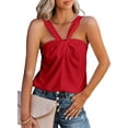 thumbnail image 1 of SAYOO mujeres moda Color sólido camisola sin mangas espalda descubierta Sling Tank Tops verano Casual salvaje chaleco Streetwear SAYOO Moda, 1 of 5