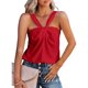 thumbnail image 1 of SAYOO mujeres moda Color sólido camisola sin mangas espalda descubierta Sling Tank Tops verano Casual salvaje chaleco Streetwear SAYOO Moda, 1 of 5