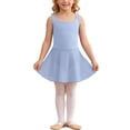 thumbnail image 3 of Bovxnpu Girls Dresses Summer Outfits Solid Sleeveless Tank Dance Practice Leotard Sundress, 3 of 8