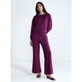 thumbnail image 2 of Scoop Women's and Women's Plus Scubaknit Embellished Sweatshirt, Sizes XS-4X, 2 of 6