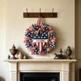 thumbnail image 5 of Nkmbld 4th of July Patriotic Wreaths, Red White Blue Garlands Hanging Sign Independence Day Decorative Door Porch Wall Window Hanging Ornaments, 5 of 8