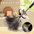 thumbnail image 7 of Neasyth Feather Duster, Extendable Ostrich Duster for Cleaning High Ceilings Lights Cupboards 47 in, 7 of 7