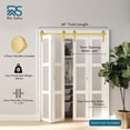 thumbnail image 2 of Rio Salto Gold Bifold Sliding Barn Door Hardware Kit Heavy Duty Metal Track System with Matching Knobs Gold Bi-Fold Barn Door Bifold Closet Doors, Bi-Folding 64" Track for 4 Doors, 4 Rollers No Door, 2 of 9