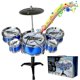 thumbnail image 1 of Batería para niños - Batería de jazz 5 tambores con baquetas Taburete para platillos, 1 of 5