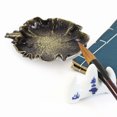 thumbnail image 2 of Copper Ink Dish Plate Lotus-leaf Frogs Inkwell Dish Decorative Inkstone Ornament, 2 of 5