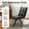 thumbnail image 2 of Bestier Upholstered Dining Chairs, Modern Kitchen Chairs with Backrest and Metal Legs, 18.5" Seat Height,Black, 2 of 9