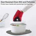 thumbnail image 6 of Asija Short Oven Mitts, Oven Gloves Cooking Mitts Pair Heat Resistant, Pot Holder with Non-Slip Grip and Hanging Loop, Set of 2pcs, 6 of 8