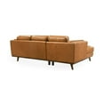 thumbnail image 5 of Augusta Mid Century Style Living Room Tan Genuine Leather Left Sectional Couch, 5 of 5