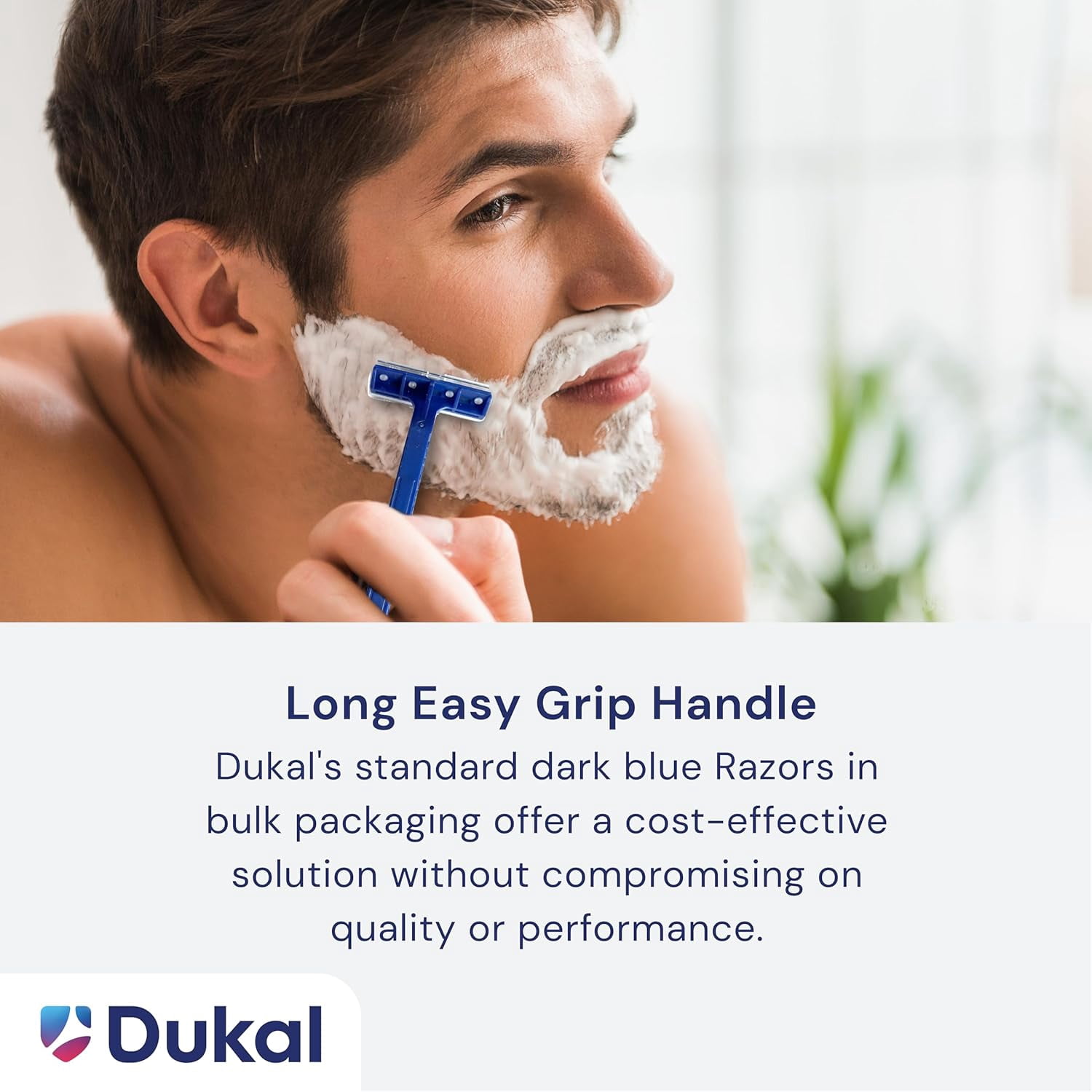 Dukal DawnMist Twin-Blade Disposable Razor, Blue Handle – Bulk Pack of 2000, Precision Shave for Smooth & Comfortable Grooming