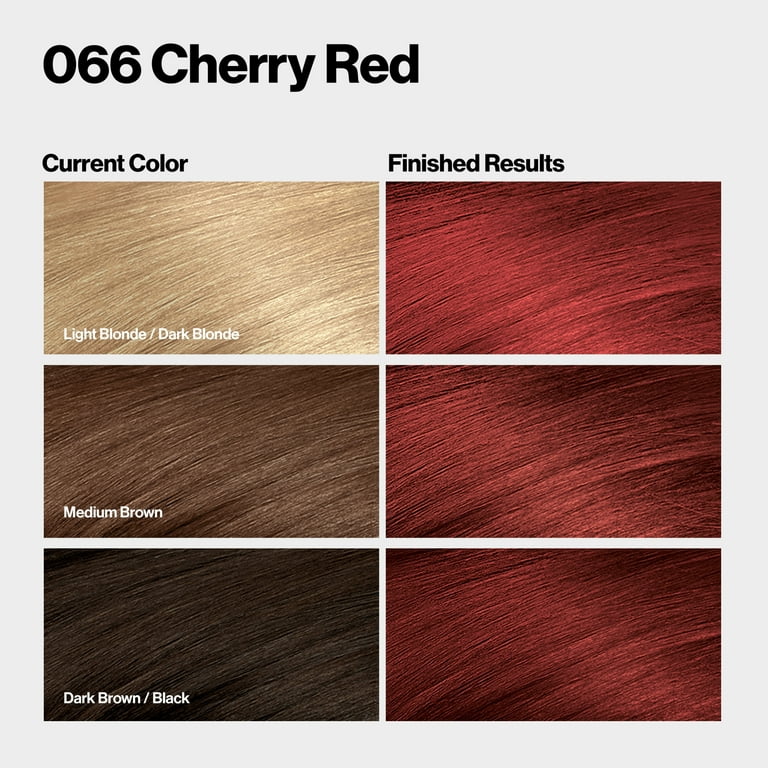 Revlon Colorsilk Beautiful Color Permanent Hair Color, Long-Lasting High-Definition Color, Shine Silky Softness with 100% Gray Coverage, Free, 066 Cherry Red, 1 Pack - Walmart.com