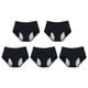 thumbnail image 1 of Minnieouse Bragas protectoras de cintura alta a prueba de fugas, entrepierna de algodón de doble capa para máxima protección, 5 pack/lote Ropa interior Negro XL+5 piezas, 1 of 6