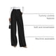 thumbnail image 4 of Pantalones Palazzo de Pierna Ancha para Mujer PRETTYGARDEN Tiro Alto Negro Talla M, 4 of 7
