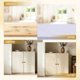 thumbnail image 4 of Cinta de reparación de grano de madera Uxcell 2" x 33ft parche autoadhesivo realista para pisos de madera con raspador de plástico para mesas, puertas, ventanas, muebles y sillas, Roble Blanco, 4 of 7