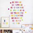 thumbnail image 3 of Colorful Inspirational Wall Decal Motivational Phrases Sticker Inspirational Lettering Quote Sticker Be Thankful, Be Brave, Be Creative Decals for Cla, 3 of 5