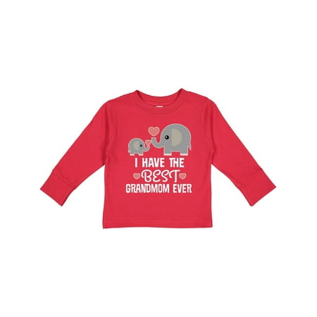 

Inktastic Grandmom Best Ever Grandkids Gift Gift Toddler Boy or Toddler Girl Long Sleeve T-Shirt