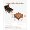 thumbnail image 3 of VEVOR 31 in Square Leather Ottoman with Storage, Upholstered Tufted Button Coffee Table Ottoman with Castered Rolling Wheels, PU Leather High-Density Sponge for Living Room, Dorm, Bedroom, Brown, 3 of 9