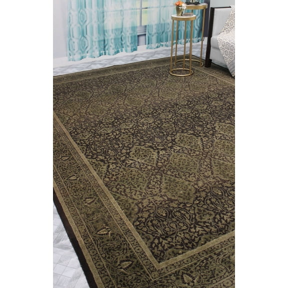 Versailles Bromley Drk. Brown/Green Rug, 9'0" x 12'0"