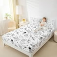 thumbnail image 4 of Homewish Cartoon Rocket 4 Pieces Queen Sheet Sets for Preppy Children Boys,Outer Space Ultra Soft Flat Sheet,Universe Galaxy Planet Queen Fitted Sheet,Ultra Soft Home Decor, 4 of 7