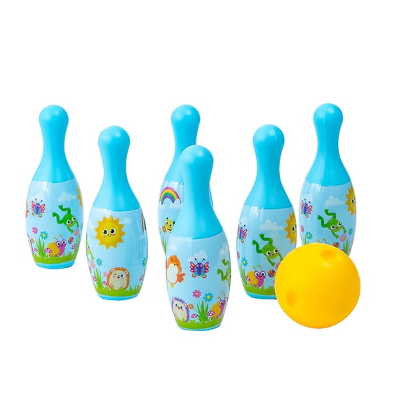 Fun Express Hedgehog & Friends Springtime Plastic Bowling Game - 7 Pieces