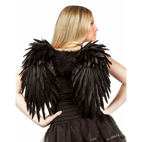 Angelic Feather Adult Wings - Black