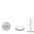 thumbnail image 3 of Dazzlingrock Collection 10K Round Pink Sapphire And Diamond Ladies Bridal Wedding Anniversary Band, White Gold, Size 4.5, 3 of 5