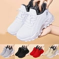 thumbnail image 2 of Winter Sneakers for Women Warm Furry Lined Lace up Platform Walking Shoes Cold Weather Outdoor Athletic Shoes Black Size 6.5, 2 of 9