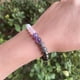 thumbnail image 4 of Pulsera de cristal para mujer con amatista natural y turmalina negra, joya energética boho ajustable unisex para uso diario, 4 of 5