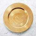 thumbnail image 4 of MEDALLION GOLD ELECTROPLATED CHARGER SET/4 13"D, 4 of 6