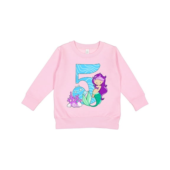 Inktastic Fifth Birthday Mermaid Toddler Sweatshirt