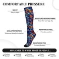 thumbnail image 2 of Rateoe Colorful Fall Leaves Compression Socks for Women and Men 20-30mmHg-Circulation Support Socks Knee High Nurse Pregnant Running Medical and Travel Athletic, 2 of 7
