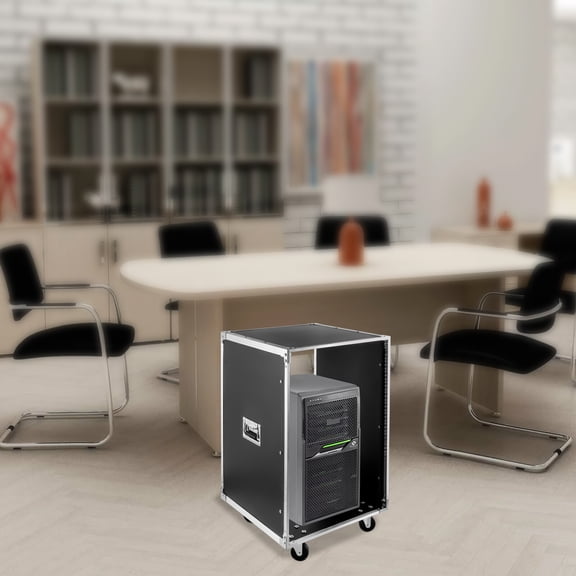 Large‑Capacity Open‑Frame Rolling‑Server‑Rack Built‑in‑Anti‑Slip‑Handles Heat‑Dissipation‑Design