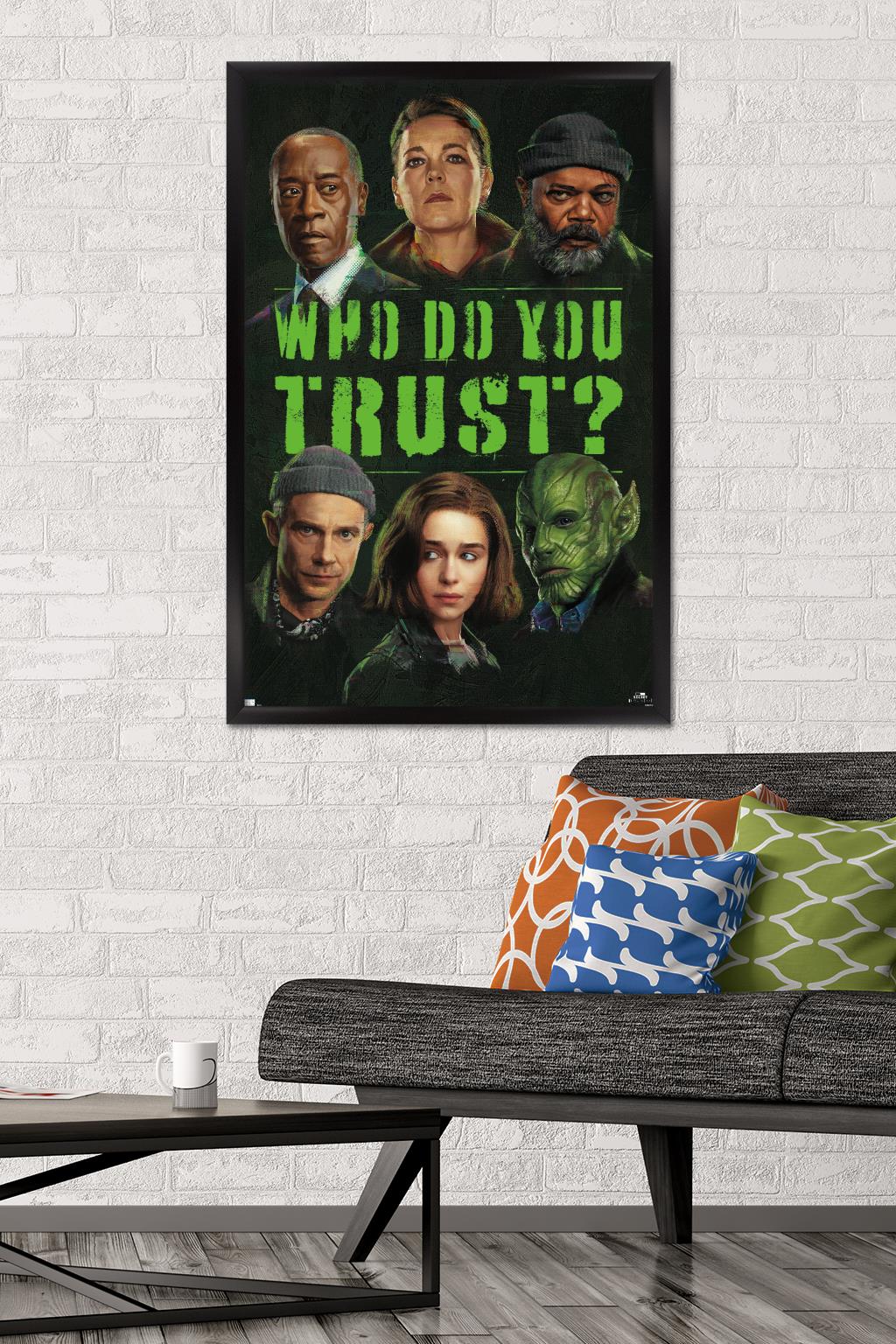 Marvel Secret Invasion - Who Do You Trust Grid Wall Poster, 22.375" x 34" Framed