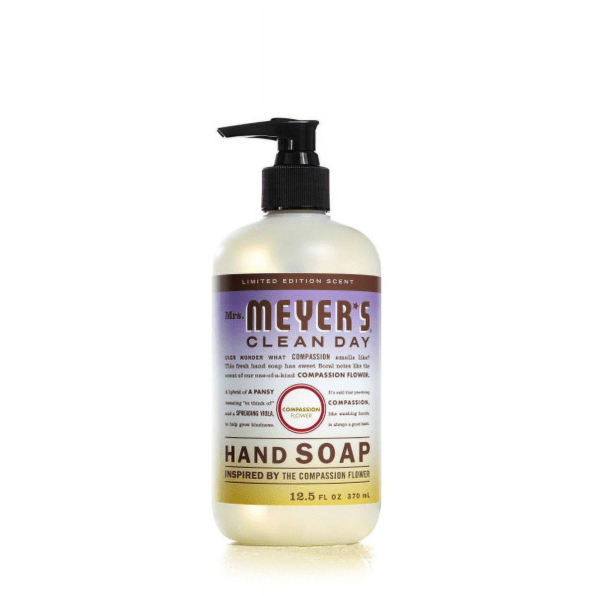 Mrs. Meyer’s Clean Day Liquid Hand Soap, Compassion Flower, 12.5 OZ (Pack of 6)