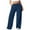 Blue, variant on Plus Size Sweatpants for Women Elastic Waist Wide Leg Loose High Waisted Sweat Pants with Pockets