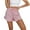 Pink, variant on Yghzkop Women's Cotton and Linen Casual Pants with Ruffles Elastic Waist Drawstring Shorts