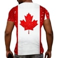 thumbnail image 5 of Yertdoel Men T-shirts Crew Neck Short Sleeve Canada Day Maple Leaf Print Shirts Soft Comfortable Breathable Hawaiian Beach Vacation Summer Outdoor Casual Tops, 5 of 9
