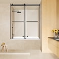 thumbnail image 4 of Belizzi By Pass Frameless Exposed Roller Tub Door with Clear Glass, 4 of 14