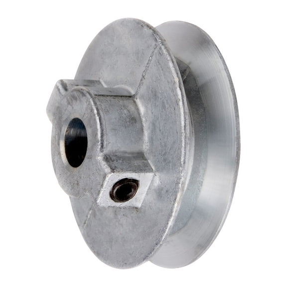 Chicago White Metal Pulley 200A Single V Groove - 2 In. OD, 5/8 In. Shaft