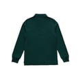 thumbnail image 2 of Smith's American Boys' Long Sleeve Pique Polo Color: hunter green Size: 10 - 12, 2 of 4