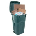 thumbnail image 2 of United Solutions 2 Pack 32 Gal Outdoor Garbage Trash Can ECOSolution, Green, 2 of 6