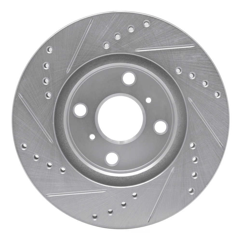 Dynamic Friction Company 631-76072L DFC Brake Rotor - Drilled And Slotted - Silver
