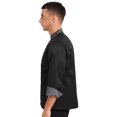 thumbnail image 3 of iEFiEL Mens Chef Coat Long Sleeve Kitchen Cooking Uniform Jacket with Chest Arm Pockets Black 4XL, 3 of 7